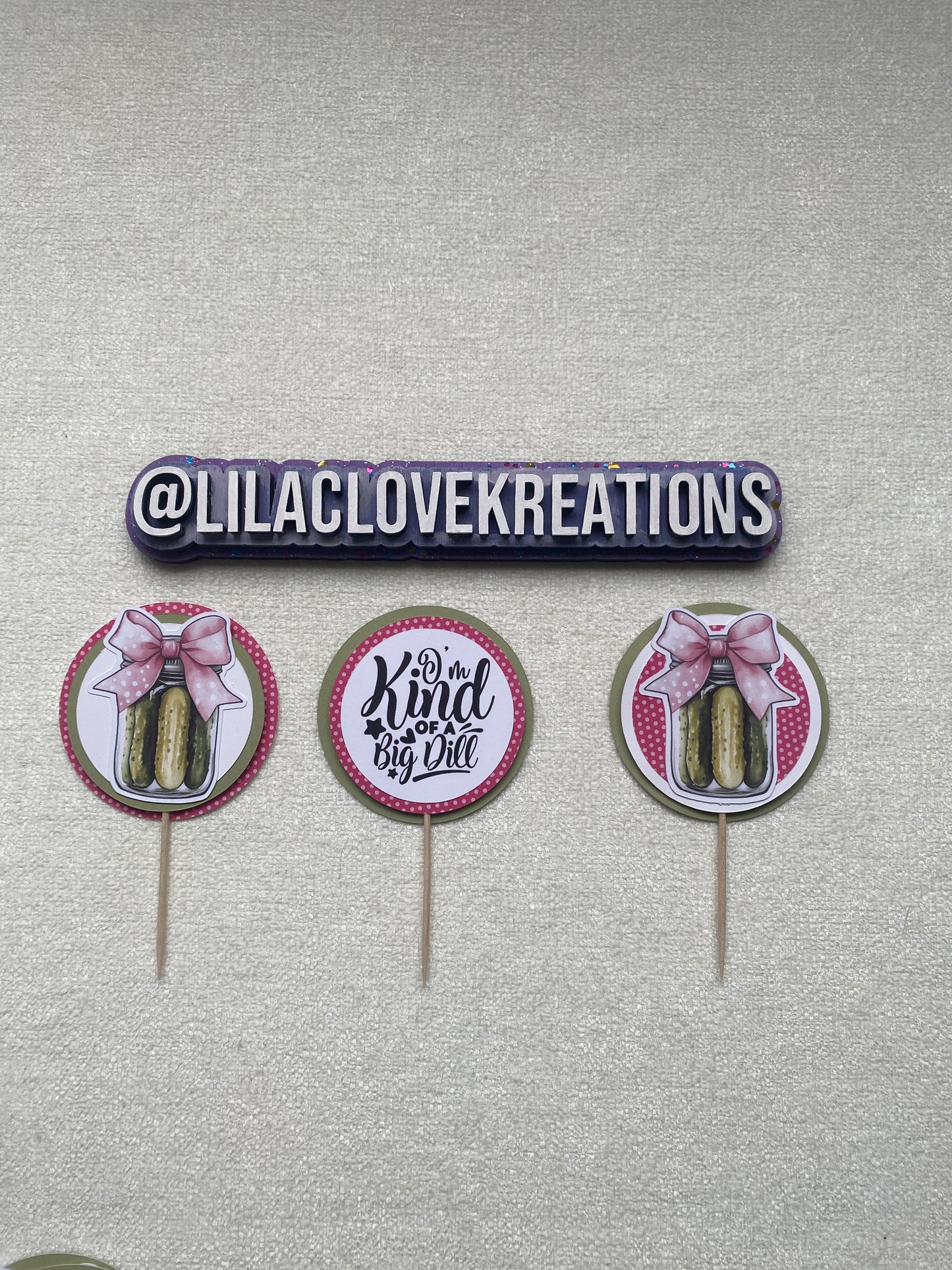 I'M KIND OF A BIG DILL! BIRTHDAY CUPCAKE TOPPERS