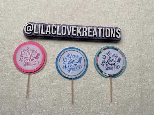 LAST RODEO CUPCAKE TOPPERS