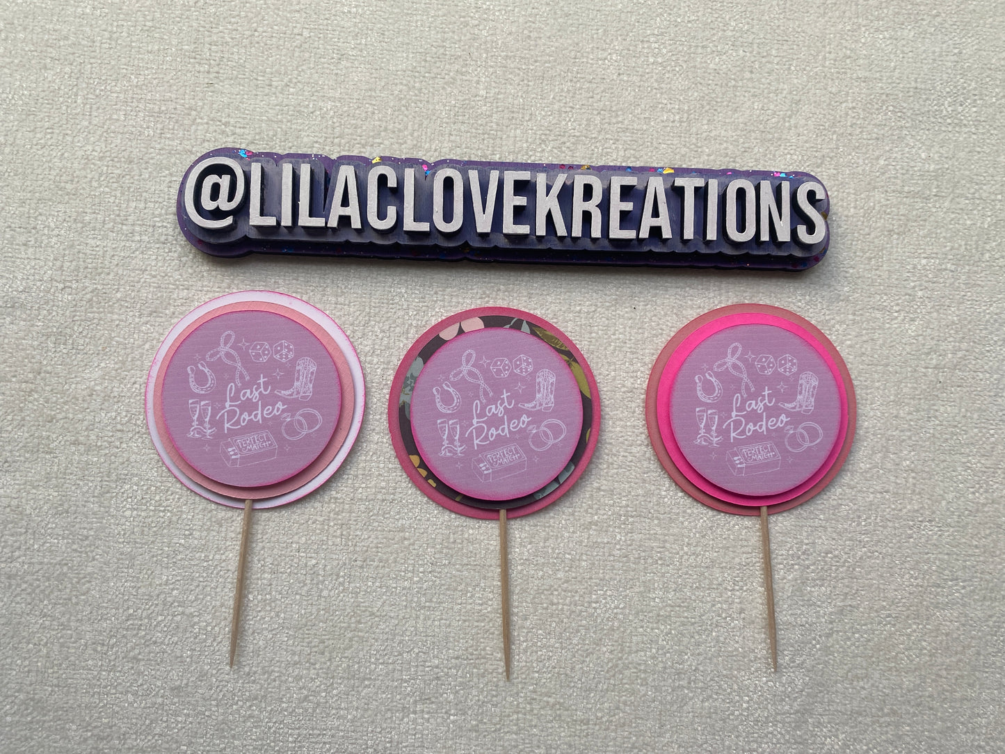 LAST RODEO CUPCAKE TOPPERS