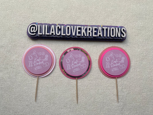LAST RODEO CUPCAKE TOPPERS