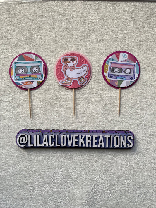 RETRO GOOSE CUPCAKE TOPPERS