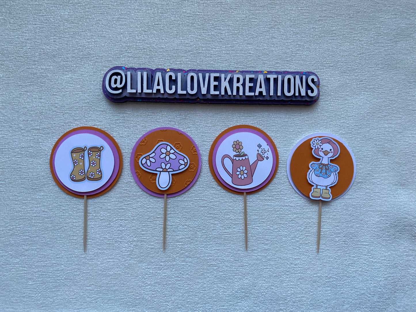 GARDEN GOOSE CUPCAKE TOPPERS