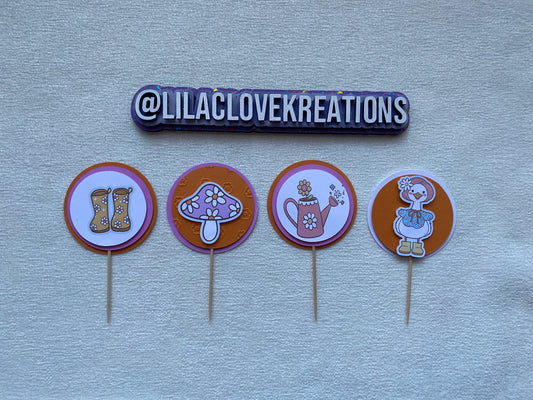 GARDEN GOOSE CUPCAKE TOPPERS