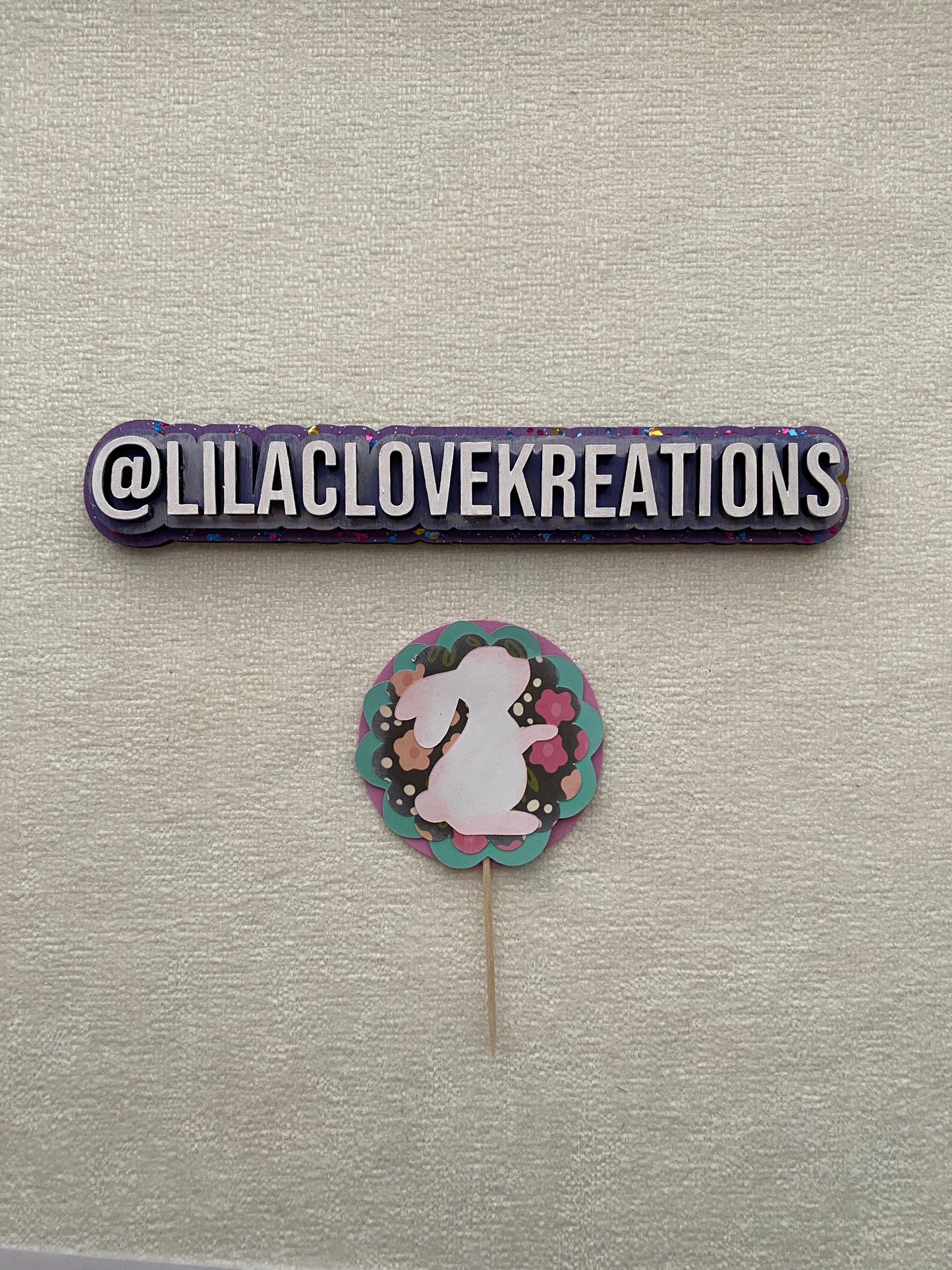 FLORAL BUNNY CUPCAKE TOPPERS