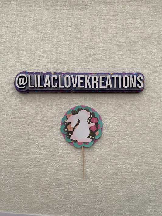 FLORAL BUNNY CUPCAKE TOPPERS