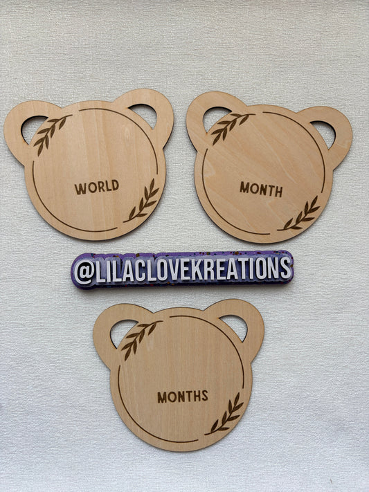 BEAR BABY MILESTONE MARKERS