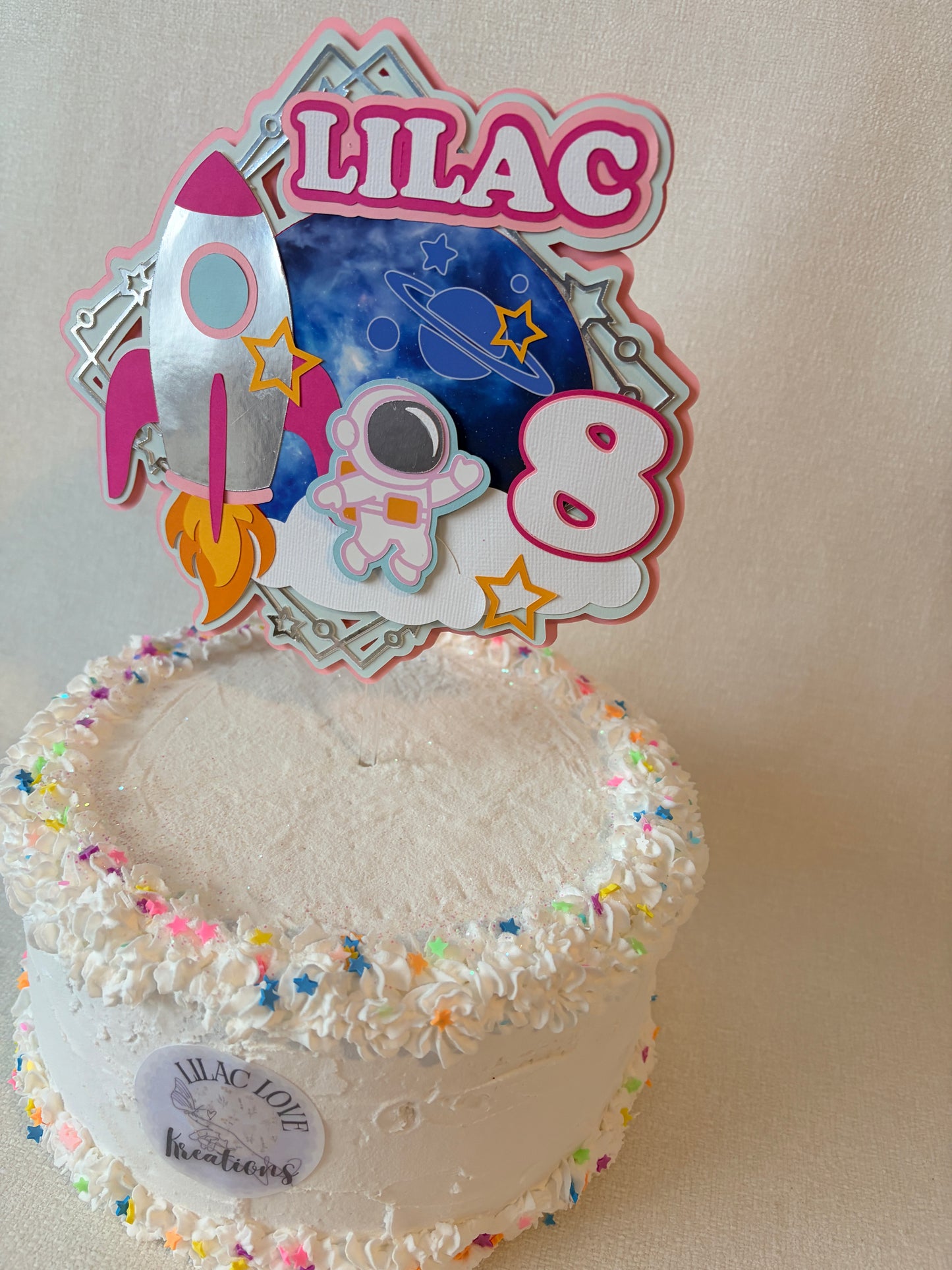 SPACE THEME CAKE TOPPER