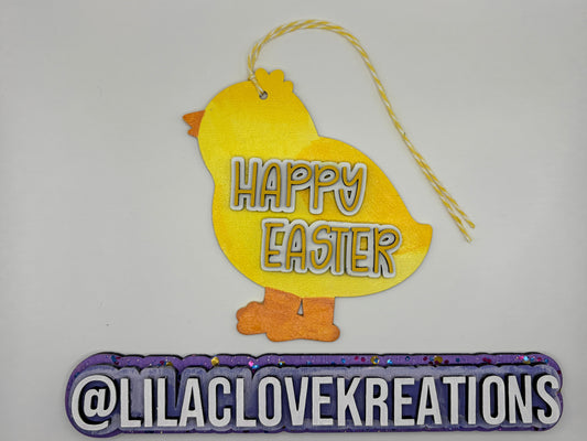 HAPPY EASTER CHICK GIFT TAG