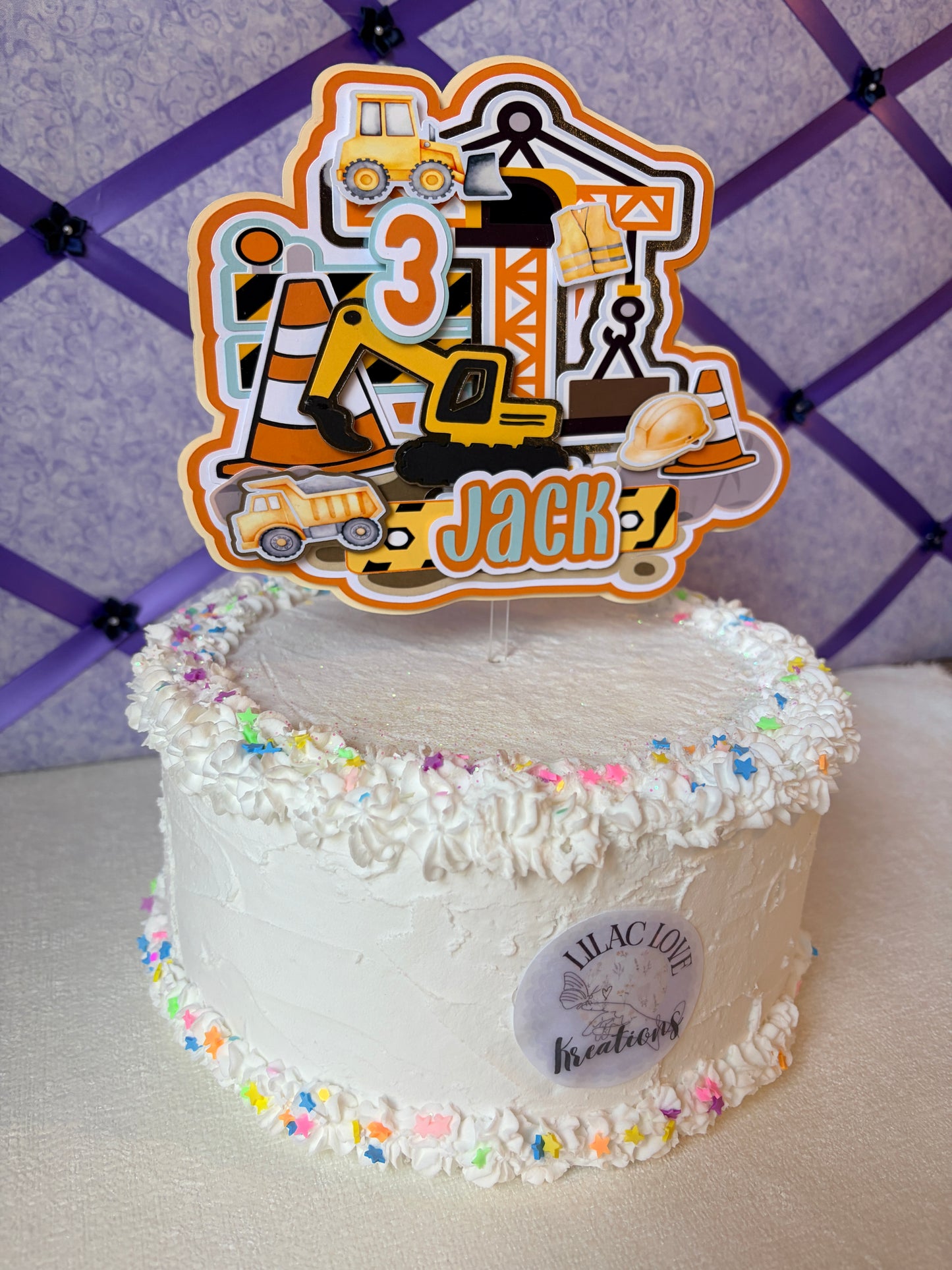 CONSTRUCTION THEME CAKE TOPPER