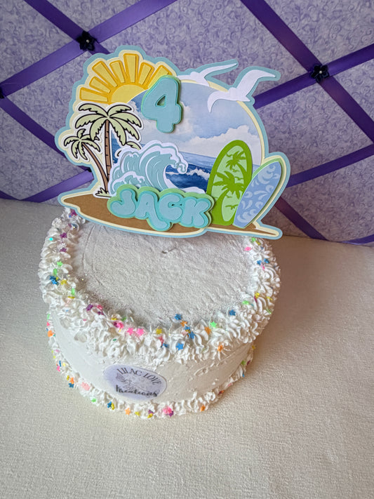SURF THEME CAKE TOPPER