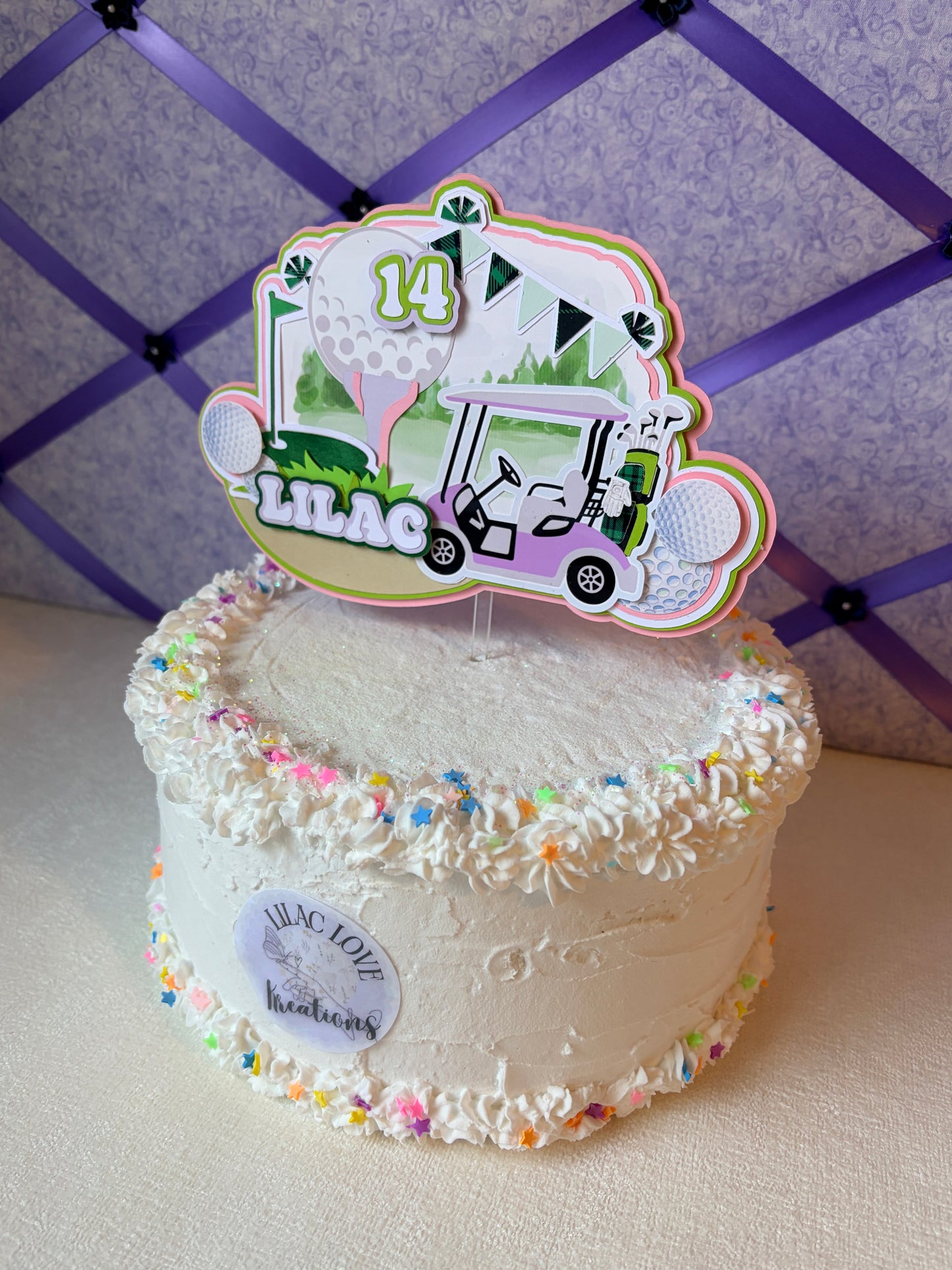 GOLF THEME CAKE TOPPER
