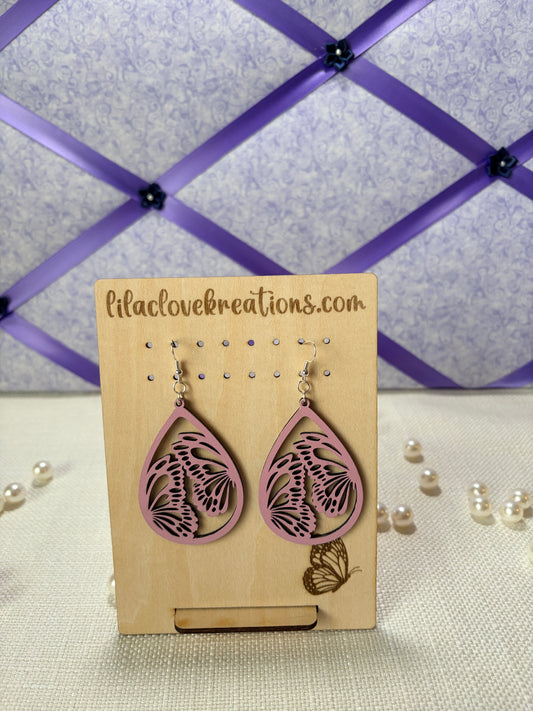 DOUBLE BUTTERFLY DROP EARRINGS