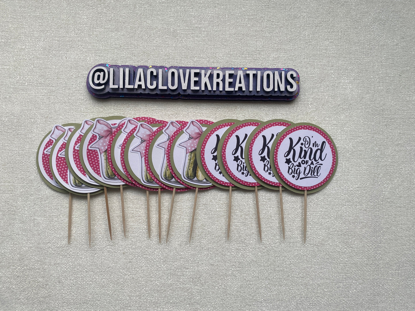 I'M KIND OF A BIG DILL! BIRTHDAY CUPCAKE TOPPERS