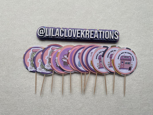 BOOK LOVER CUPCAKE TOPPERS