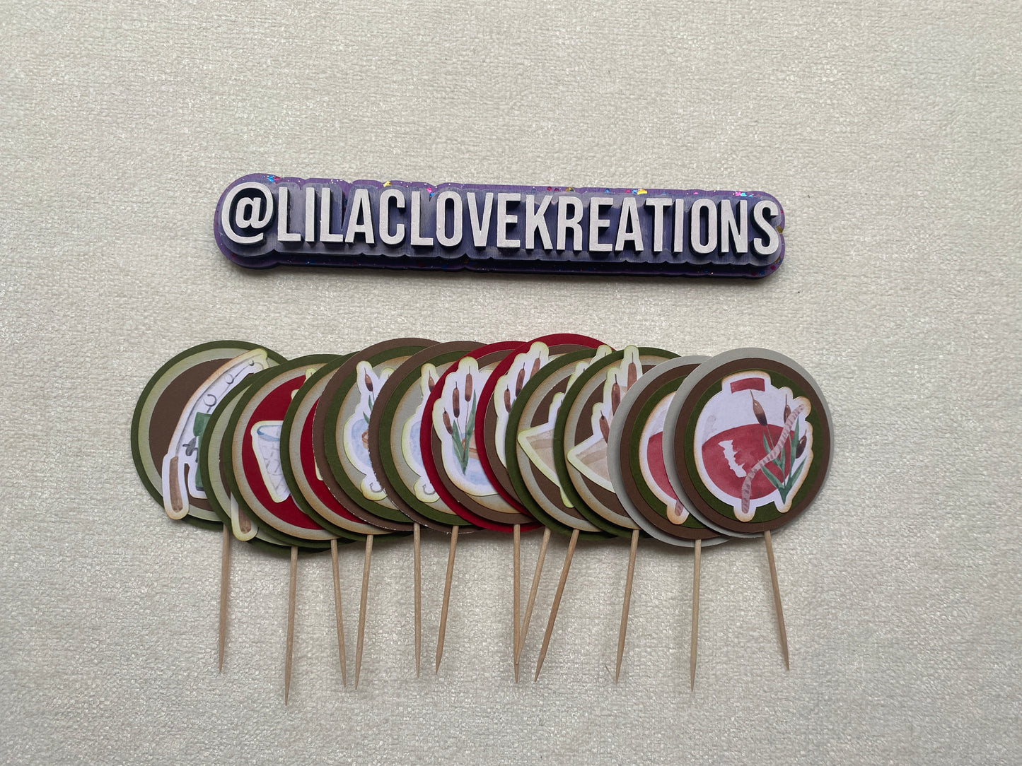 FISHING CUPCAKE TOPPERS