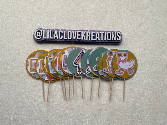 RETRO GOOSE CUPCAKE TOPPERS