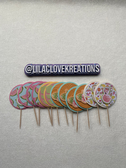 TROPICAL CUPCAKE TOPPERS