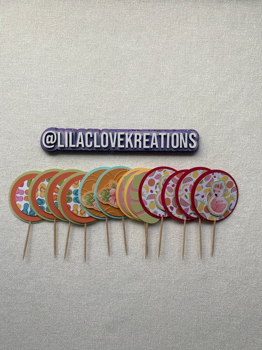 TROPICAL CUPCAKE TOPPERS