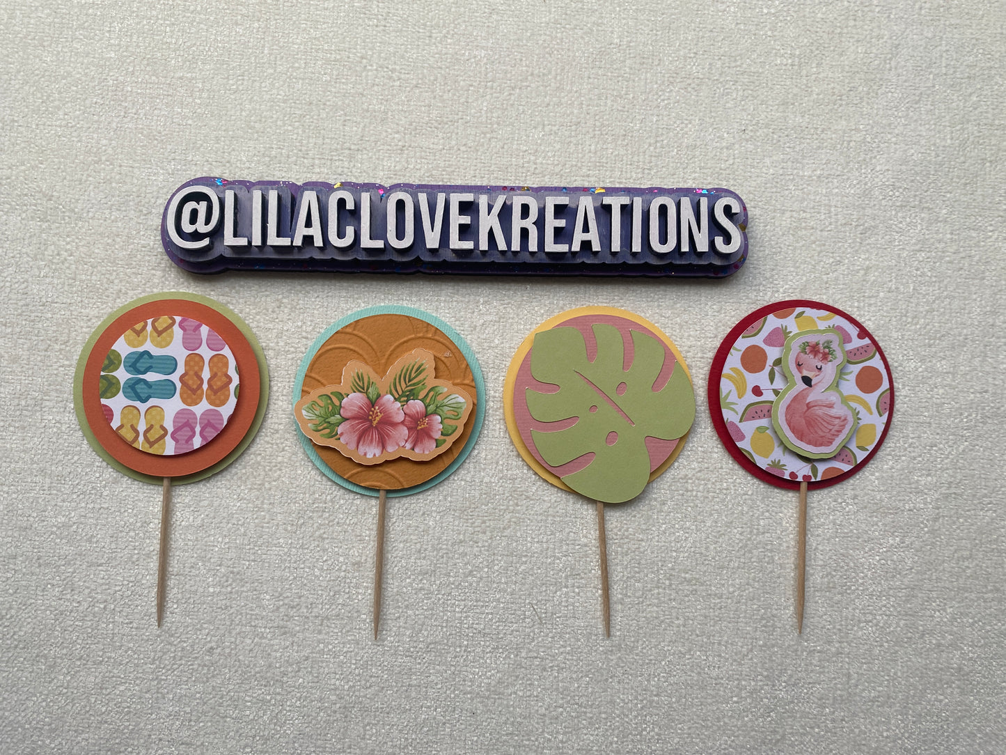 TROPICAL CUPCAKE TOPPERS