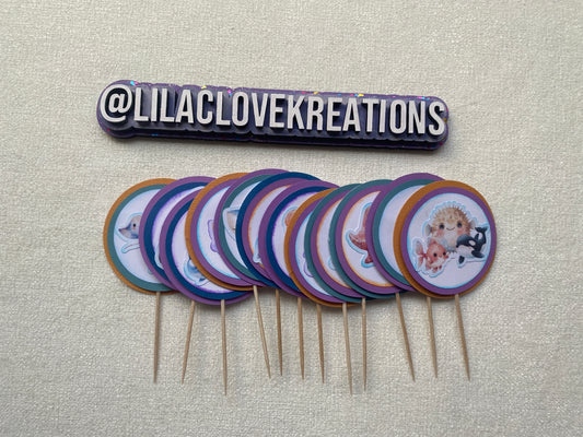 OCEAN FRIENDS CUPCAKE TOPPERS