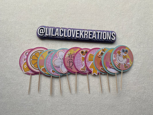 LEMON GOOSE BIRTHDAY CUPCAKE TOPPERS