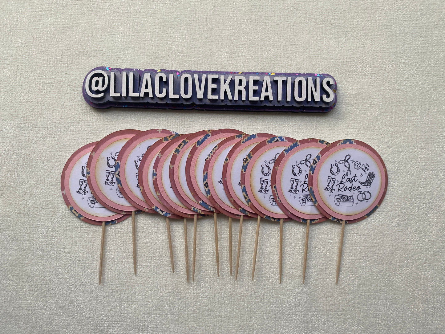 LAST RODEO CUPCAKE TOPPERS