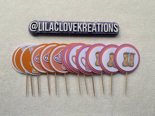 GARDEN GOOSE CUPCAKE TOPPERS