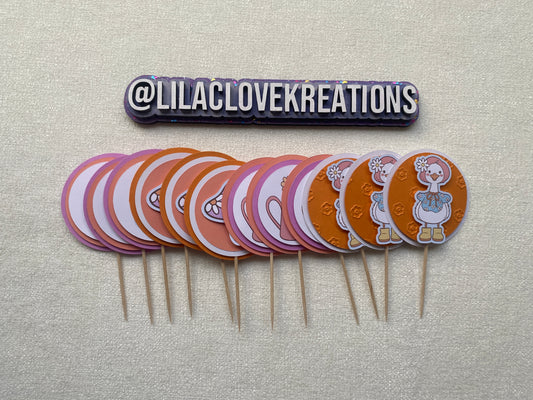 GARDEN GOOSE CUPCAKE TOPPERS