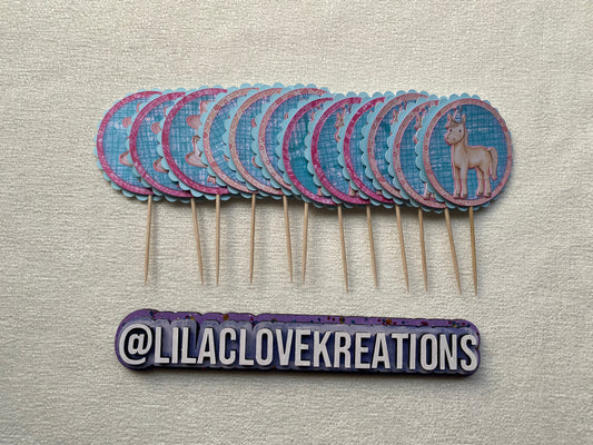 HORSE PARTY HAT CUPCAKE TOPPERS