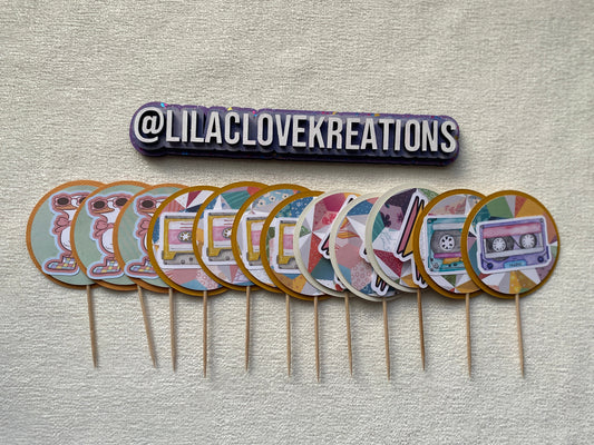 GOOSE RETRO CUPCAKE TOPPERS