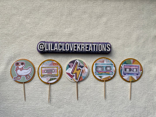 GOOSE RETRO CUPCAKE TOPPERS