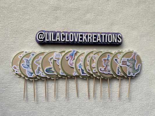 PARTY ZOO ANIMAL CUPCAKE TOPPERS