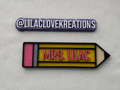 PERSONALIZED PENCIL DESK SIGN