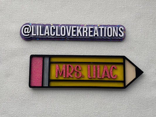 PERSONALIZED PENCIL DESK SIGN