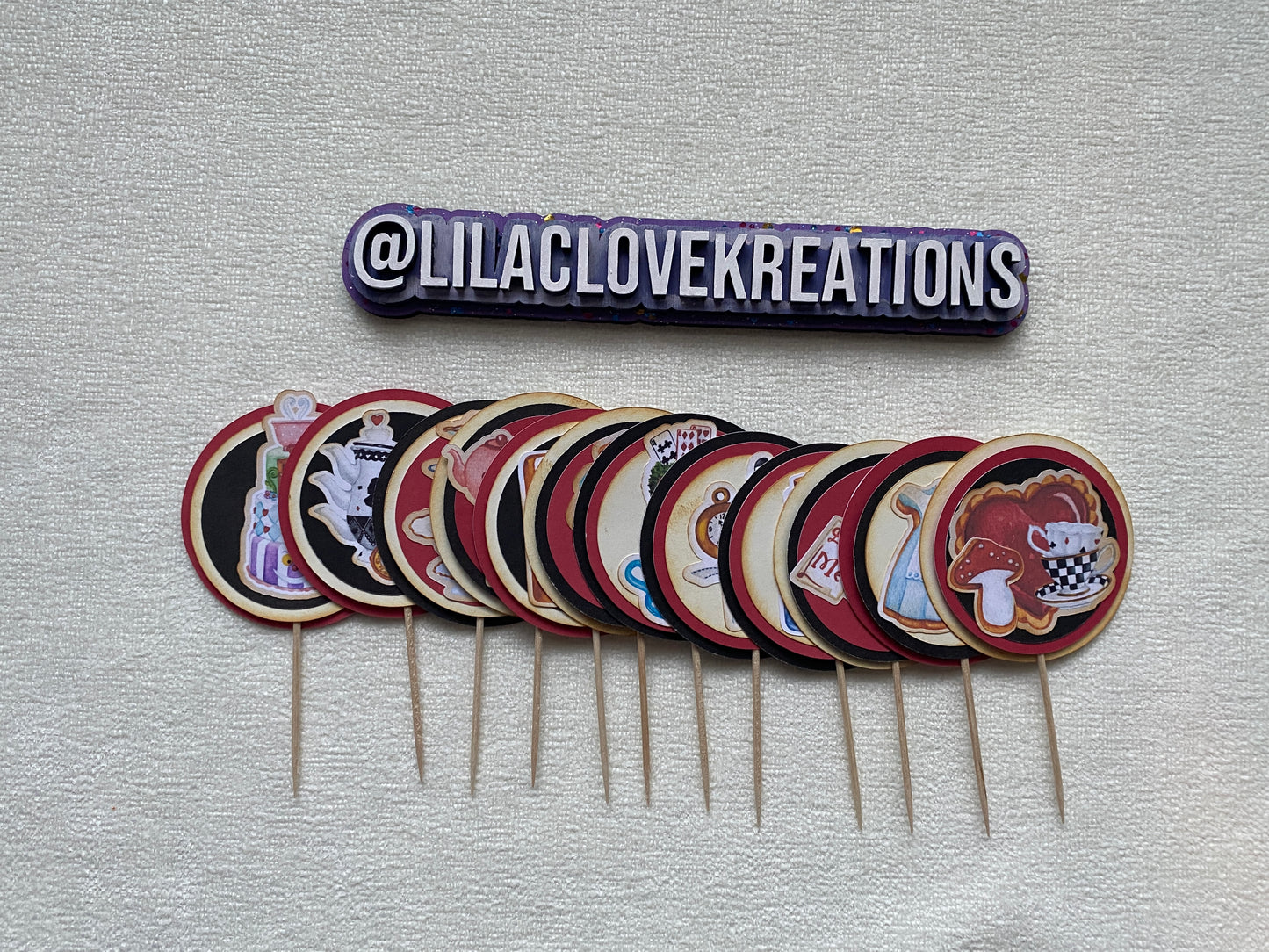 TEA PARTY CUPCAKE TOPPERS