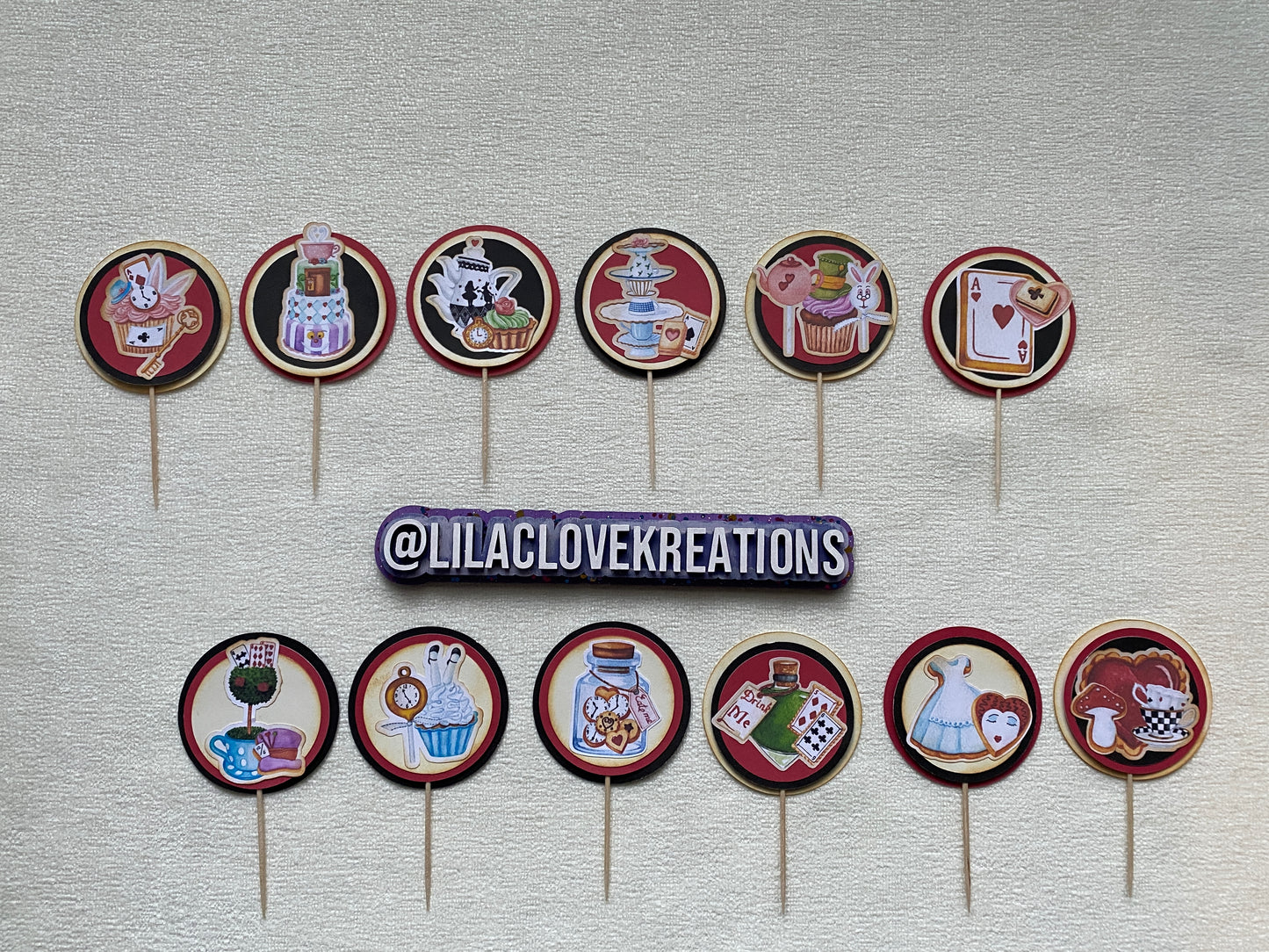 TEA PARTY CUPCAKE TOPPERS