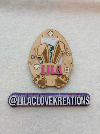 PERSONALIZED BUNNY GIFT CARD HOLDER