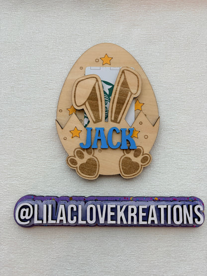 PERSONALIZED BUNNY GIFT CARD HOLDER