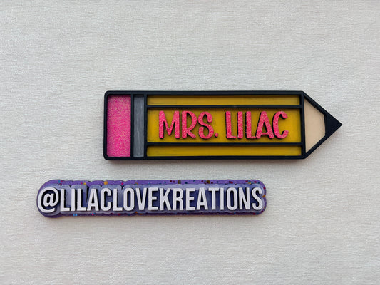 PERSONALIZED PENCIL DESK SIGN