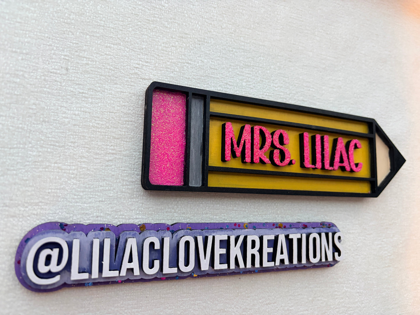 PERSONALIZED PENCIL DESK SIGN