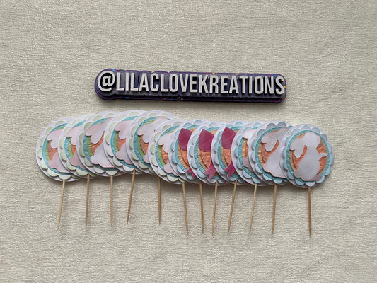 PASTEL BUNNY CUPCAKE TOPPERS