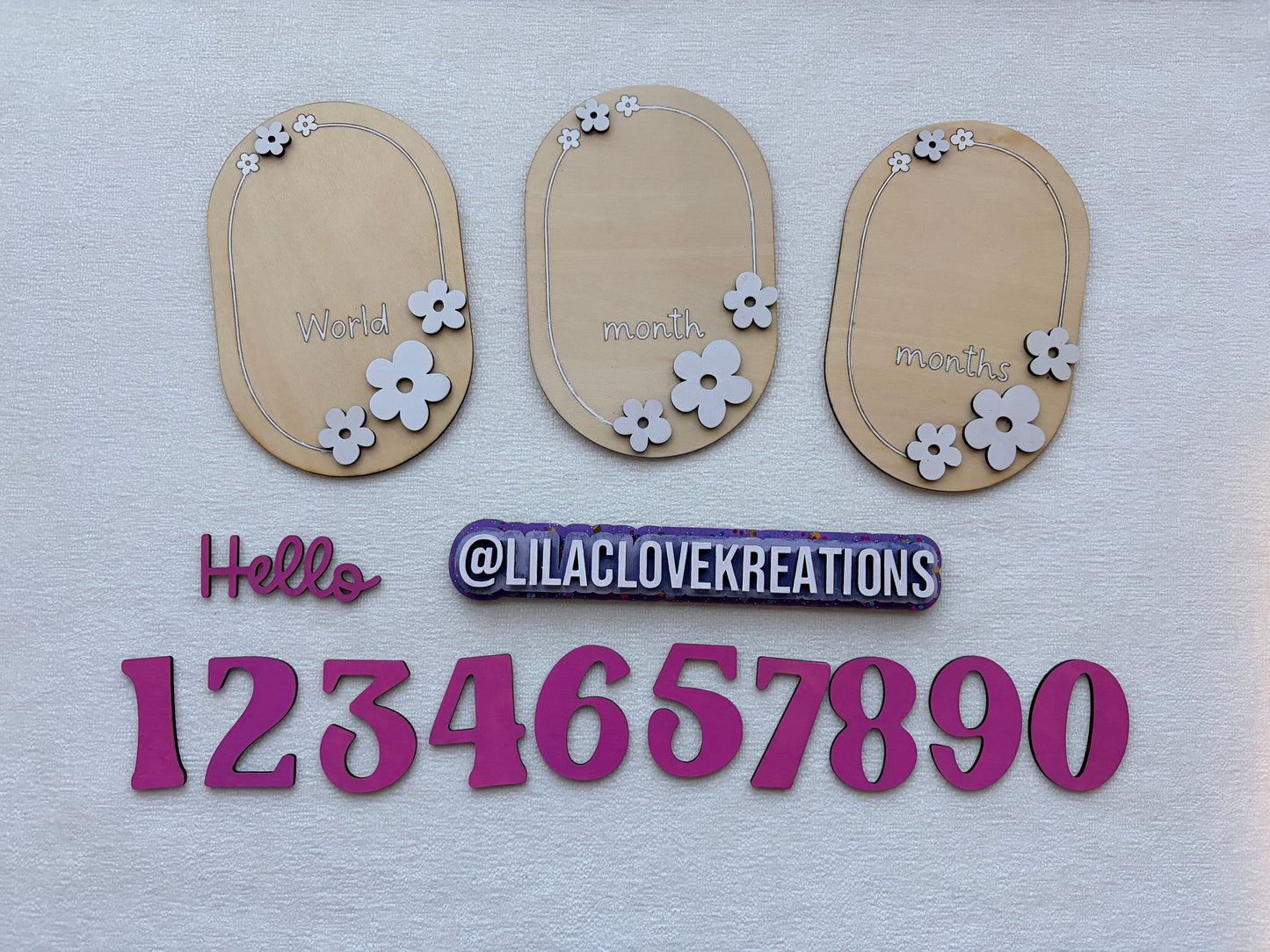 FLORAL BABY MILESTONE MARKERS