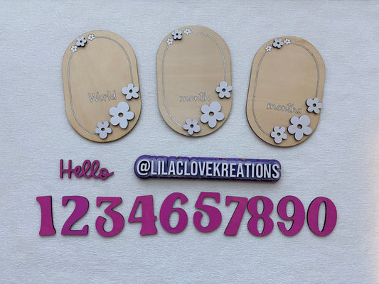 FLORAL BABY MILESTONE MARKERS