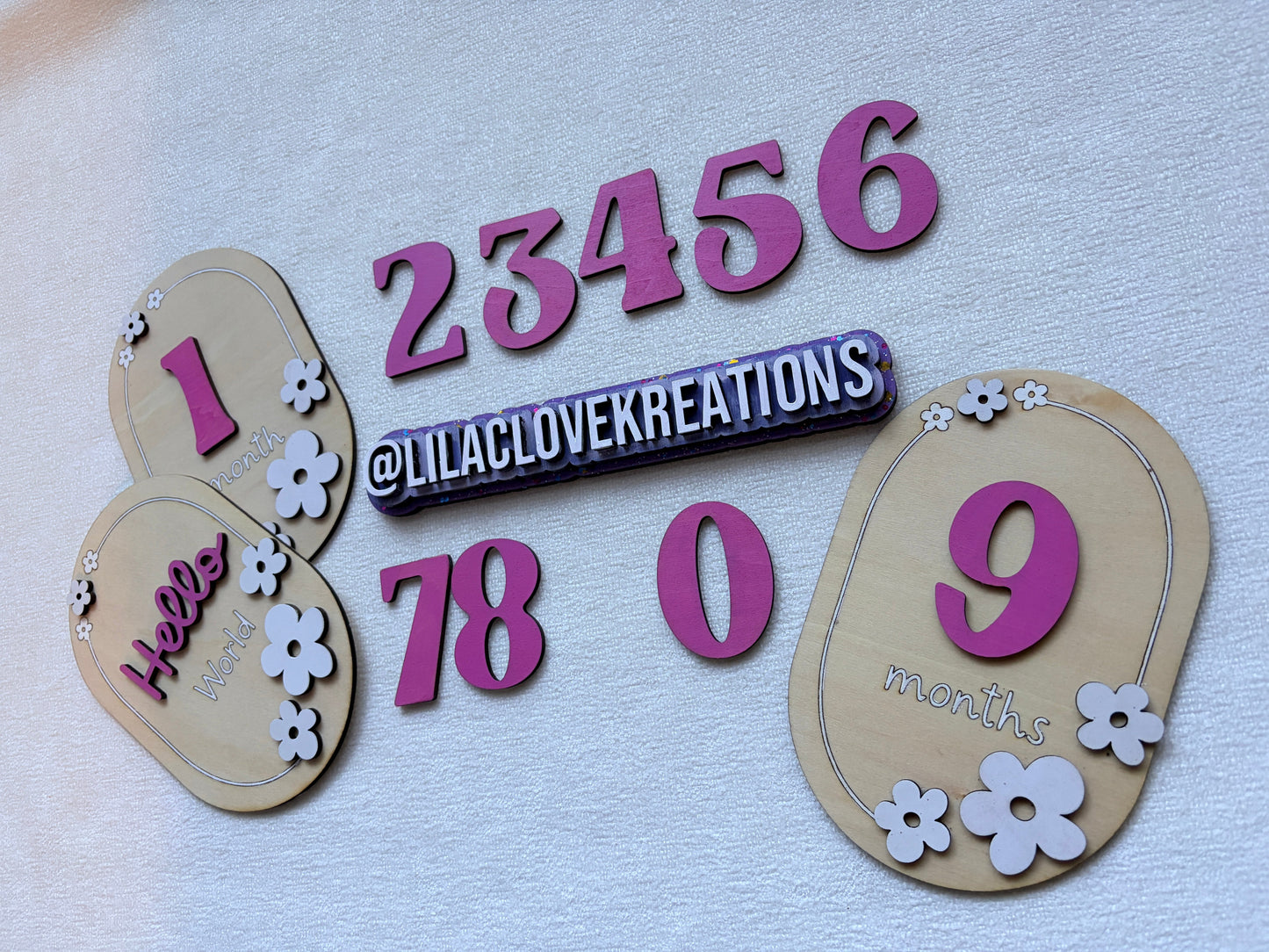 FLORAL BABY MILESTONE MARKERS