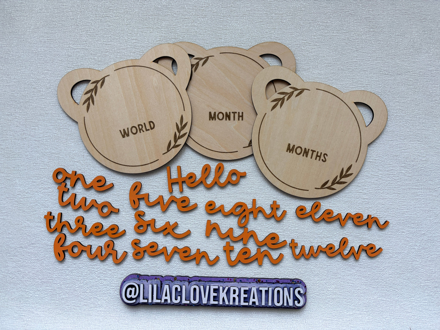 BEAR BABY MILESTONE MARKERS