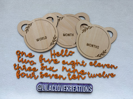 BEAR BABY MILESTONE MARKERS