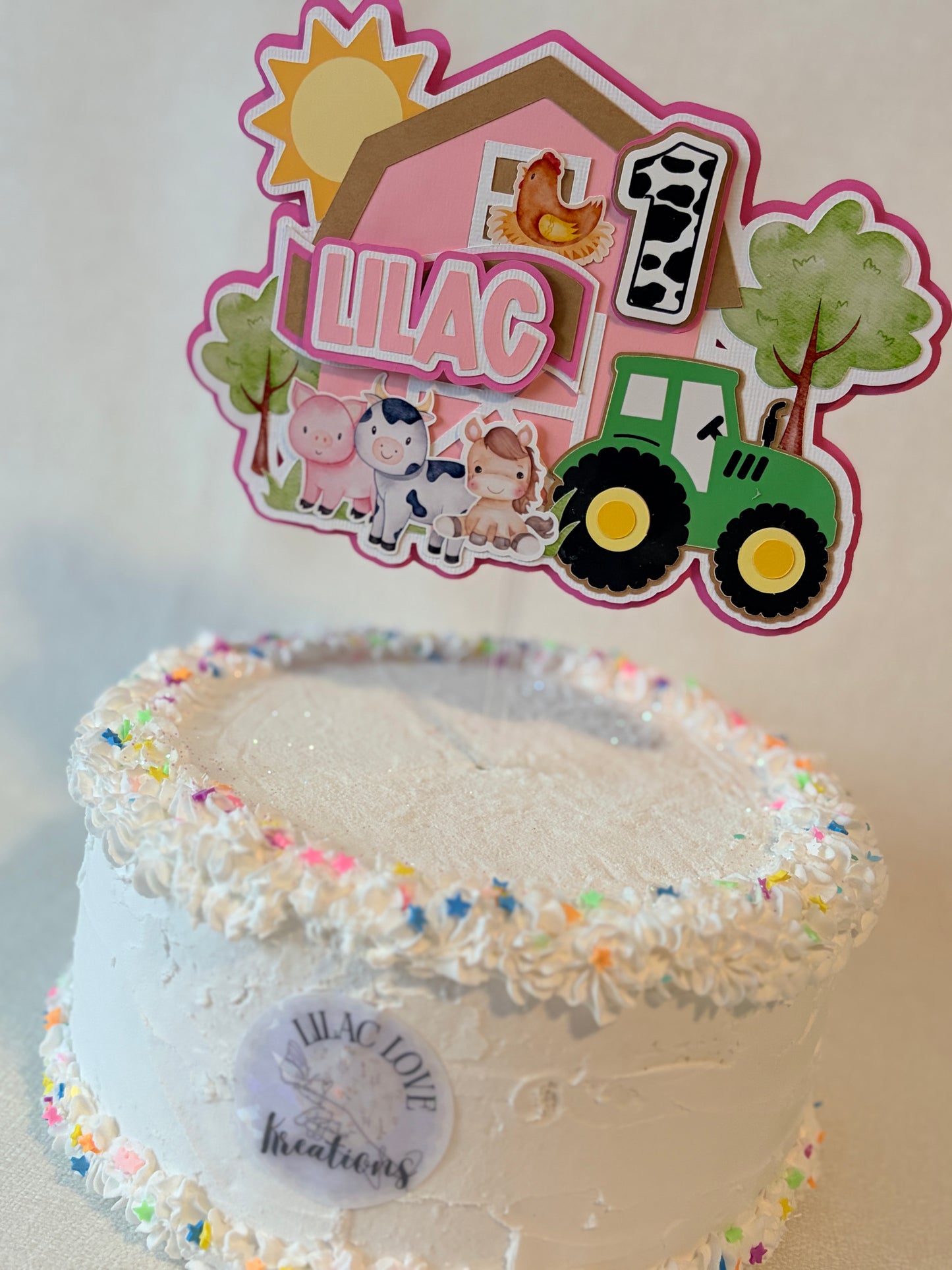 FARM THEME CAKE TOPPER