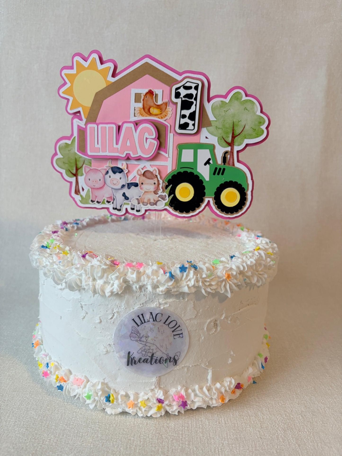 FARM THEME CAKE TOPPER