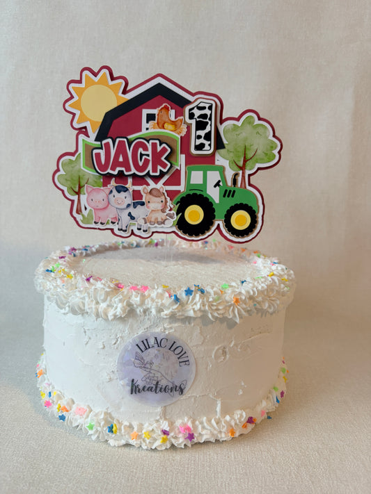 FARM THEME CAKE TOPPER