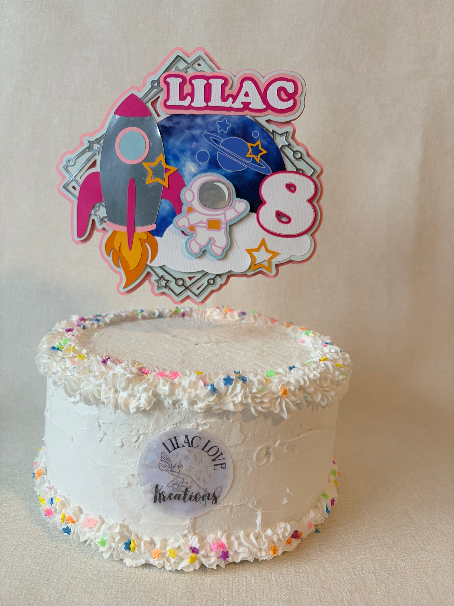 SPACE THEME CAKE TOPPER